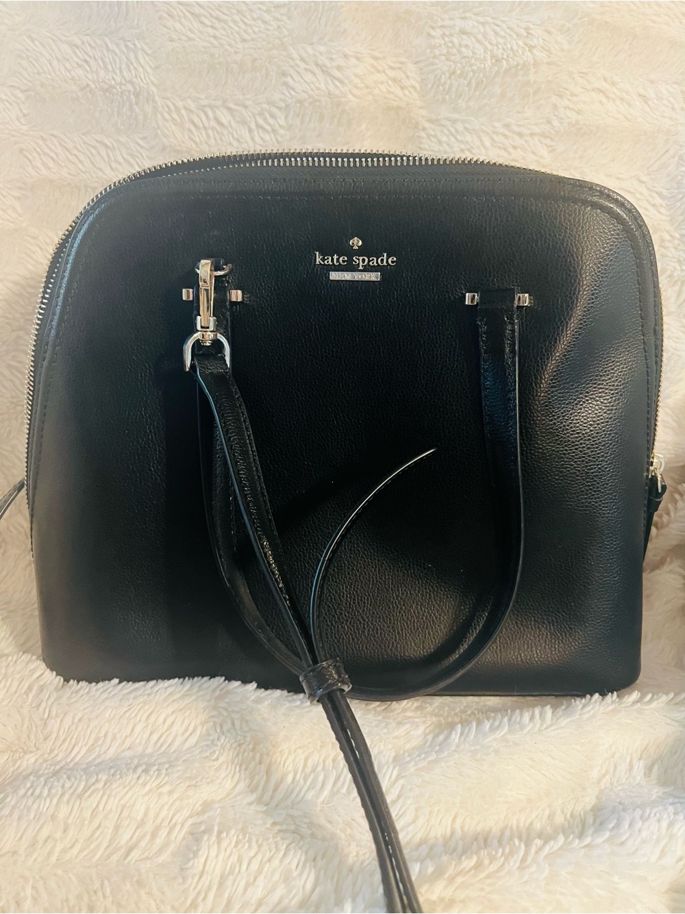 kate spade Patterson Drive Medium Dome Satchel Black Purse